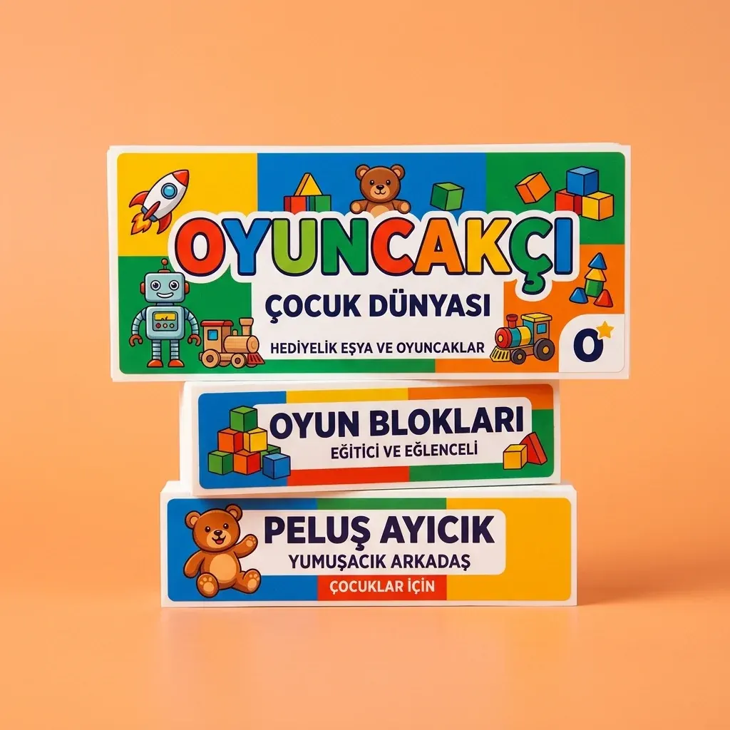 Ekonomik Özel Boyut Düz Kesim Etiket